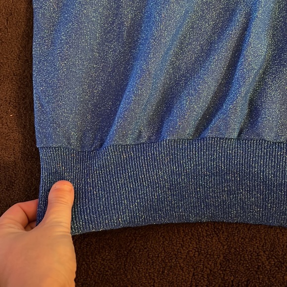 Blue sequin express oversized sweater - Picture 3 of 5